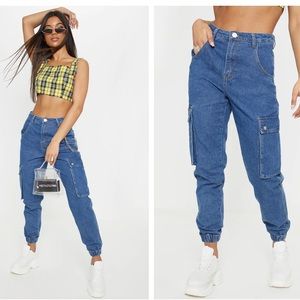 Prettylittlething Cargo Pocket Jeans